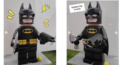 lego batman 74 cm personnage dc dcu minifig figurine plastique jouet enfant homme brique bloquer amusement jeu gmaes jouets gametoys jeux 3d print model - Mito3D