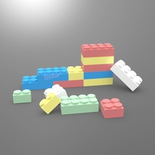 lego bricks 3 in 1 toy game creativity child brick shape games toys 3d print model - Mito3D