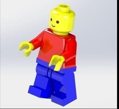 lego personagem legoman brinquedo criança mini figura jogos estatueta garoto pessoa toque brinquedos 3d print model - Mito3D