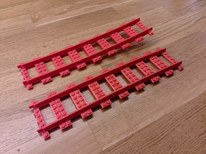 lego kompatibel brücke or steigung zug spur elemente benutzerdefiniert einzigartig schiene eisenbahn steigen neigung spiele spielzeuge 3D print model - Mito3D