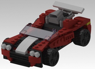 lego constructor 3d impresión modelo rompecabezas 3dprint coche vehiculo deportivo arte juegos juguetes ladrillos bloques aficiones niño divertido niños construir 3d print model - Mito3D