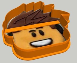 Lego cabeza Galleta cortador jopo galleta casa cocina comida 3d print model - Mito3D
