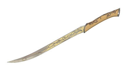 legolas pugnale signore of anelli spada degli elfo lotr giornate fluviali elfi lame arma passatempo fai 3d print model - Mito3D