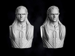 legolas fanart buste statue sculpture lotr hobbit azog gandalf elfe art nain fantaisie fictif créature tolkien sculptures 3d print model - Mito3D