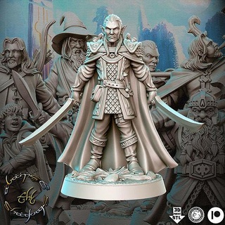 legolas swords hobbit lord rings lotr 32mm pre-supported fellowship tolkien gimli frodo gandalf middle earth aragorn miniatures figurines 3d print dnd heroquest dungeon games toys board 3d print model - Mito3D