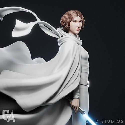 Leia 3d drucken Luke Skywalker Star Kriege Jedi Geek Lichtschwert Lehrling vader Darth Charakter Fantasie Prinzessin Kunst Skulpturen 3D print model - Mito3D