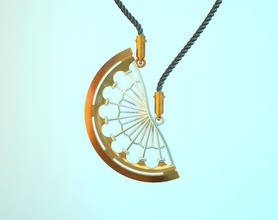 limon dilim kolye hendant elmas altın yazdırılabilir sanat takı gümüş 3d print model - Mito3D
