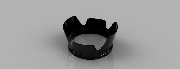 lens hood 52mm - 18-55mm nikon photography hobby cameras diy electronics 3d print model - Mito3D