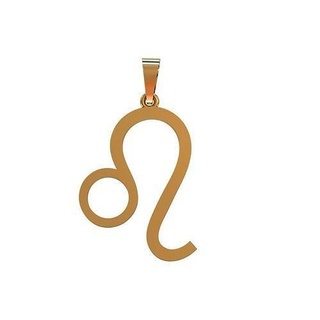 leo logo pendant jewelry gold silver printable pendants wedding necklace fashion company party wear chain zodiac 3d print model - Mito3D