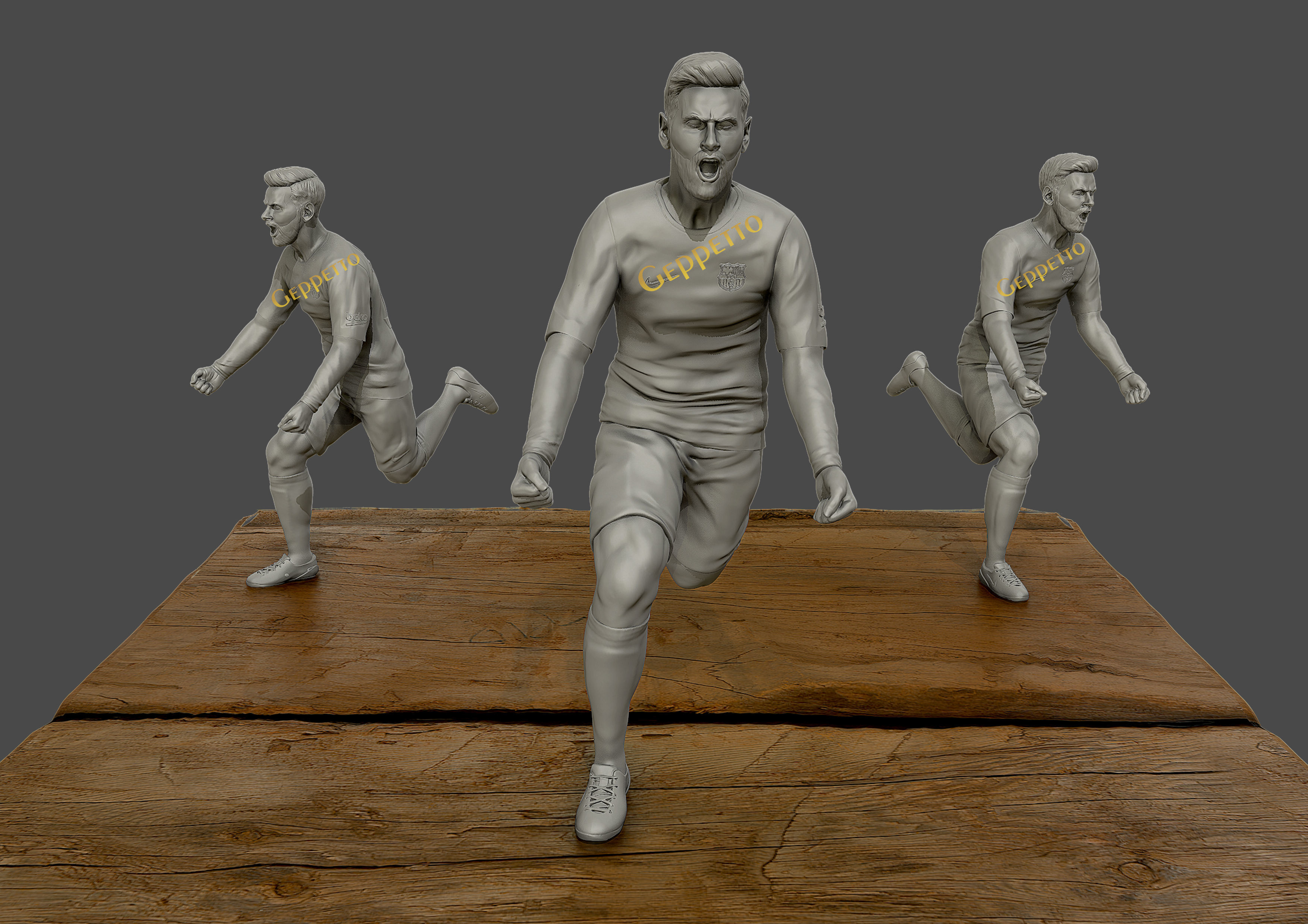 leo messi 3d scultura barca calcio umano testa fallimento arte sculture 3D print model - Mito3D