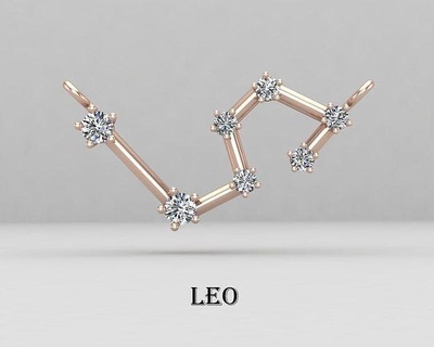 leo necklace 72-mp zodiac jewelry leo sign leo astrology lion july august fire divination disambiguation pendant jewelry pendant gold silver sign symbol zodiac sign birthday astronomy necklaces  3d print model - Mito3D