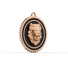 leo pendant lion jewelry gold silver platin art diamond necklace earring bijuterii pendants 3d print model - Mito3D