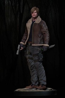 leon Kennedy residente 4 refazer esculturas personagem jogos fantasia impressão detalhes esculpir zbrush 3d Resident Evil estátua terror herói arte 3d print model - Mito3D