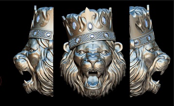 leon pendentif bijoux or d'argent pendentifs 3d print model - Mito3D
