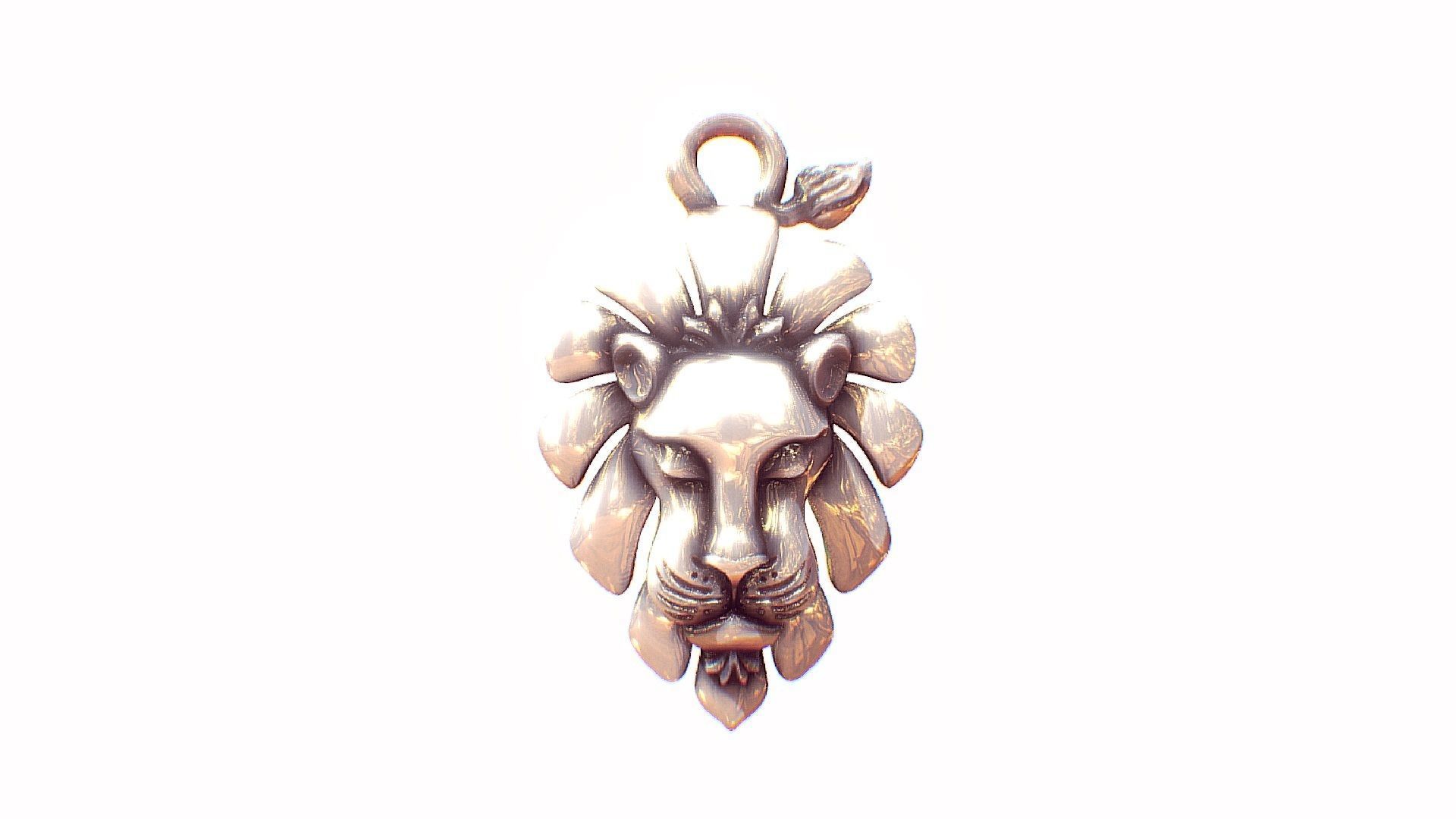 leon calme afrique bijoux pendentif de l'afrique pendentifs 3D print model - Mito3D
