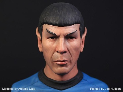 Leonard nimoy mr Spock busto imprimible 3d modelo mrspock retrato escultura estrella emigrar 3dprint iglesia estatua Star Trek empresa 3dmodel vulcano caminatas ciencia ficción astronave Arte esculturas 3d print model - Mito3D