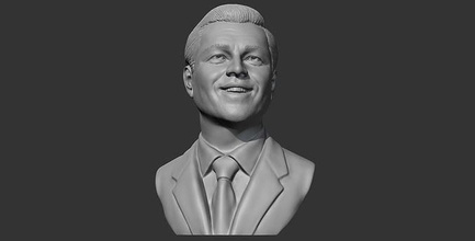 leonardo dicaprio 3d impresión modelo personas humano cabeza retrato busto figura hombre cara estatua escultura actor Arte esculturas 3d print model - Mito3D