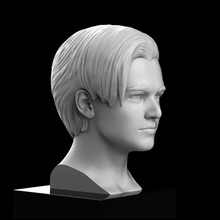 leonardo dicaprio ritratto scultura la art il faccia decorazione decorativo classico highpoly busto sculture 3d print model - Mito3D