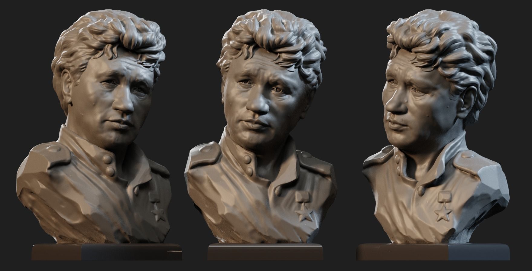 leones bykov dolor titarenko busto licuadora 3d 3dmodel arte esculturas 3D print model - Mito3D