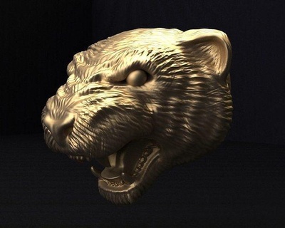 leopar 3d modello gatto animale leopardo gioielleria collana zbrush animali arte scultura collane carattere 3d print model - Mito3D
