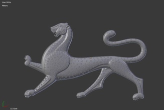 leopardo animal impresión salvaje emblema pantera Arte señales logos 3d print model - Mito3D