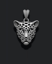 leopardo cabeza colgante pendiente amur gato esmalte joya joyería leona mamífero naturaleza imprimible puma plata Tigre tigresa salvaje zbrush zoo collar colgantes 3d print model - Mito3D