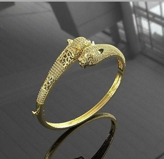 leopard jewellery gold bracelet jewelry silver diamond ring jewel necklace fashion beauty gem engagem engagement sapphire pendant cad bracelets 3d print model - Mito3D
