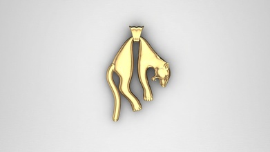 leopardo collana 2 puma argento bengala gioiello panthera oro gioielleria collane gemma squillare 3d print model - Mito3D