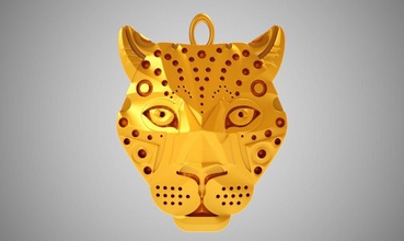 leopard colar jóias animais peles selvagem tigre cheetah leão jaguar zebra panther a arte safari ouro colares 3d print model - Mito3D