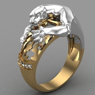 leopard rings - panther ring without diamonds 3d print model jewelry diamond womens jewel jewellery gold silver ruby luxury fashion precious cheetah caiters 3d print model - Mito3D