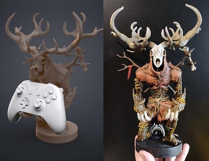 leshen controller holder witcher accessory ps5 playstation xbox monster detailed wild hunt geralt yennefer ciri home house accessories 3d print model - Mito3D