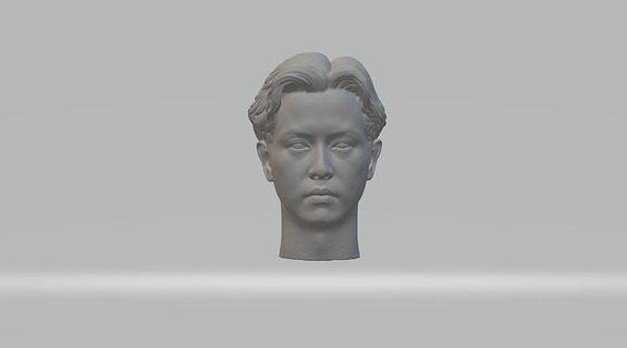 Leslie cheung tête 3d modèle buste portrait Mads sculpture personnage Masculin Humain art sculptures moyen 3d print model - Mito3D
