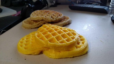 lassen Sie uns gehen, meine Waffel Kunst eggo waffel Frühstück überschüssige Essen Pfannkuchen durchsucht Replikate 3d print model - Mito3D
