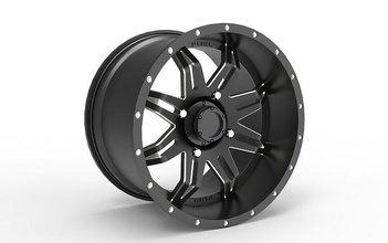lethal 567 utv black milled 4 lugs truck car toyota jeep tire tyre rim hobby diy automotive 3d print model - Mito3D