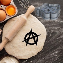 letter cookie cutter pastry dough biscuit sugar food cookies cutters circle house kitchen dining 3d print model - Mito3D