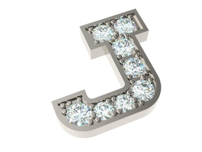 j harfi takı mektup metin mücevher yazdırılabilir taşlar altın Gümüş diğer 3d print model - Mito3D