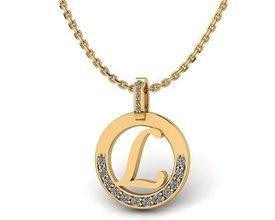 letter pendant jewelry gold diamond jewellery silver printable necklace brilliant gem fashion beauty alphabet rosegold font pendants language 3d print model - Mito3D