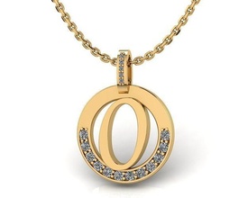 letter pendant jewelry gold diamond jewellery necklace silver brilliant printable fashion beauty white gem alphabet font pendants 3d print model - Mito3D