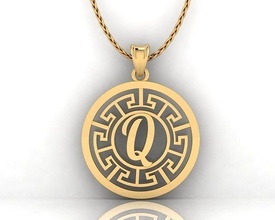 letter pendant jewelry gold printable silver jewel alphabet font necklace woman love jewellery language fashion pendants 3d print model - Mito3D