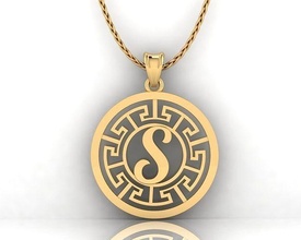 letter pendant jewelry pendants gold printable font alphabet jewel jewellery silver fashion text bright 3d print model - Mito3D
