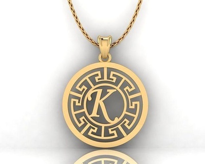 letter pendant jewelry gold printable silver jewel pendants alphabet font jewellery necklace love language abc 3d print model - Mito3D