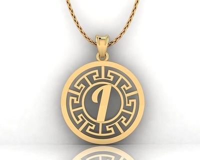 Brief Anhänger Schmuck Gold druckbar Halskette Juwel Alphabet ABC Sprache Schriftart Silber Halsketten 3d print model - Mito3D