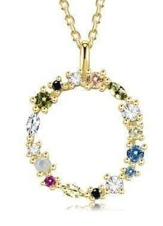 letter pendant color stones font letterbox diamond jewelry pendants 3d print model - Mito3D