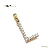 letter pendant tennis pendat jewel jewelry gold silver gem diamond alphabet font pendants 3d print model - Mito3D