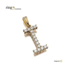 letter pendant tennis pendat jewel jewelry gold silver gem diamond alphabet font pendants 3d print model - Mito3D