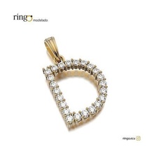 lettera pendente tennis pendat gioiello gioielleria oro argento gemma diamante alfabeto font ciondoli 3d print model - Mito3D