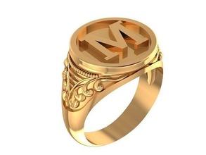 Brief Ring Schmuck Gold Silber druckbar Diamant Juwel Hochzeit Engagement Sterling Mode Platin brillant engagem Schönheit Ringe 3d print model - Mito3D