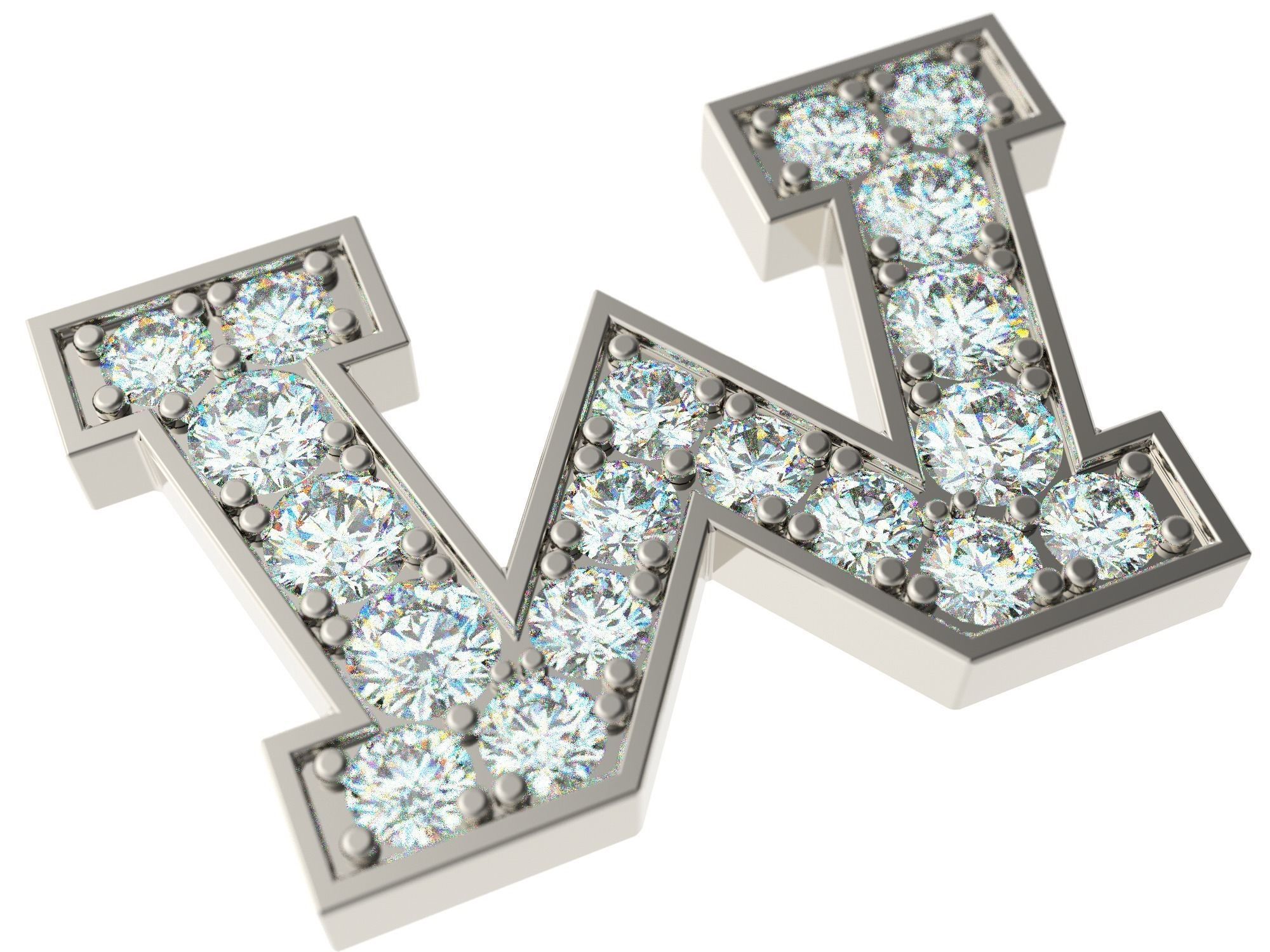 mektup w takı metin mücevher yazdırılabilir taşlar altın Gümüş diğer 3D print model - Mito3D
