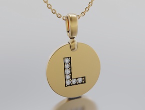 harfler kolye alfabe altın gümüş mücevher Bedava plat elmaslar parlak yazı tipi dil okul öncesi budama sanatı yazdırılabilir Ölçek Cooper takı 3d print model - Mito3D