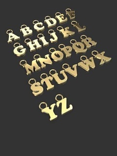 letters pendants alphabet letter pendant necklace chopard chanel graff versace gucci bvlgari tiffany boucheron robertocoin vancleef cleef ring earrings bracelet chain jewelry 3d print model - Mito3D